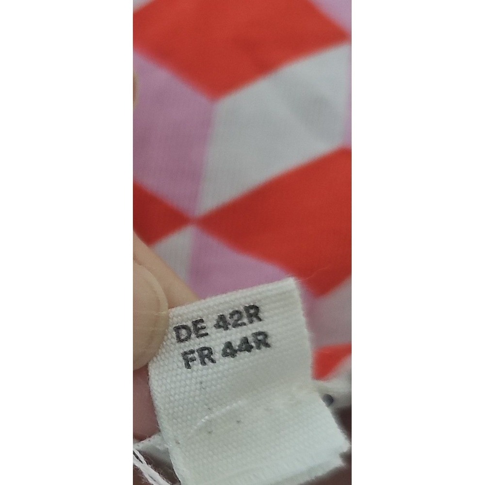 Boden Minimalist Red Pink Geometric Print Jersey Wrap Midi Dress US 12R UK 16R - Picture 4 of 8